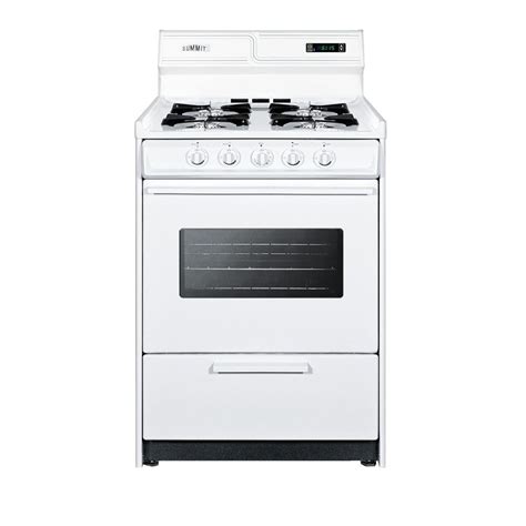 Summit Appliance 24 In 29 Cu Ft Gas Range In White Wnm6307kw The