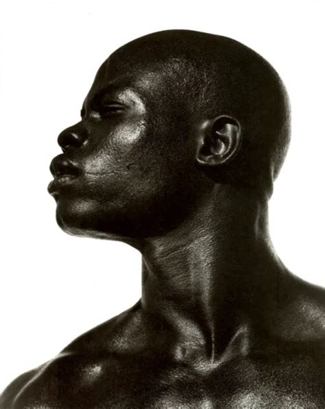 1989 Original Herb Ritts Male Model Djimon Profile Portrait Art Photo