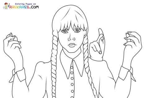 Wednesday Addams Coloring Pages In Coloring Pages Cool Coloring
