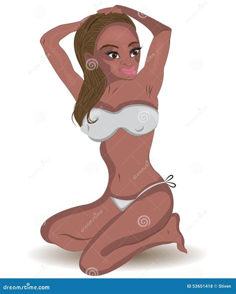 Ragazza Sexy Del Pinup In Bikini Illustrazione Vettoriale