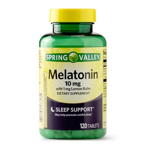 Spring Valley Melatonin Tablets Mg Count Walmart