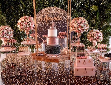 Decoracao De Festa Adulto Festa Rose Gold 30 Ideias E Tutoriais Para