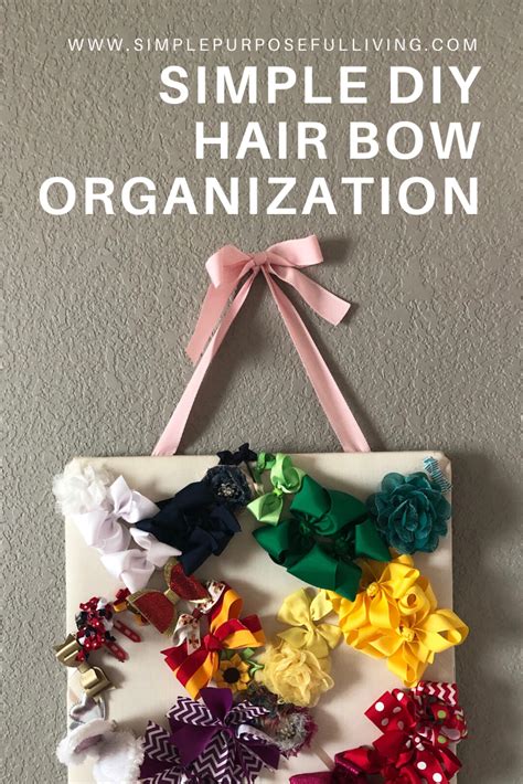 Simple Diy Hair Bow Holder Simple Purposeful Living