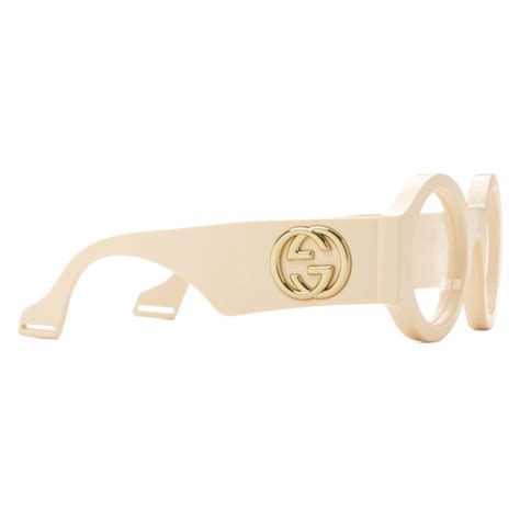 gucci round frame acetate sunglasses ivory gucci eyewear avvenice