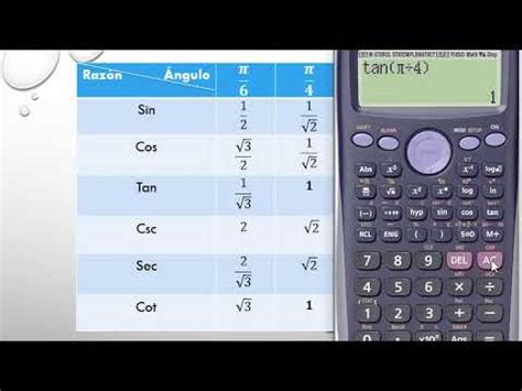trigonometría con calculadora configuración en radianes YouTube