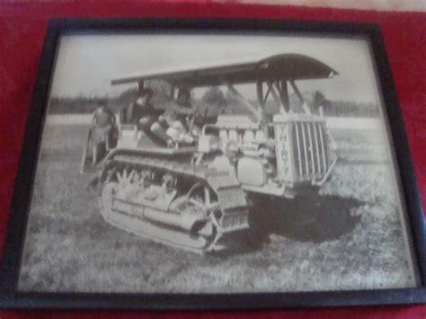 1925 1935 Caterpillar Thirty Crawler Tractor Black And White Photograph