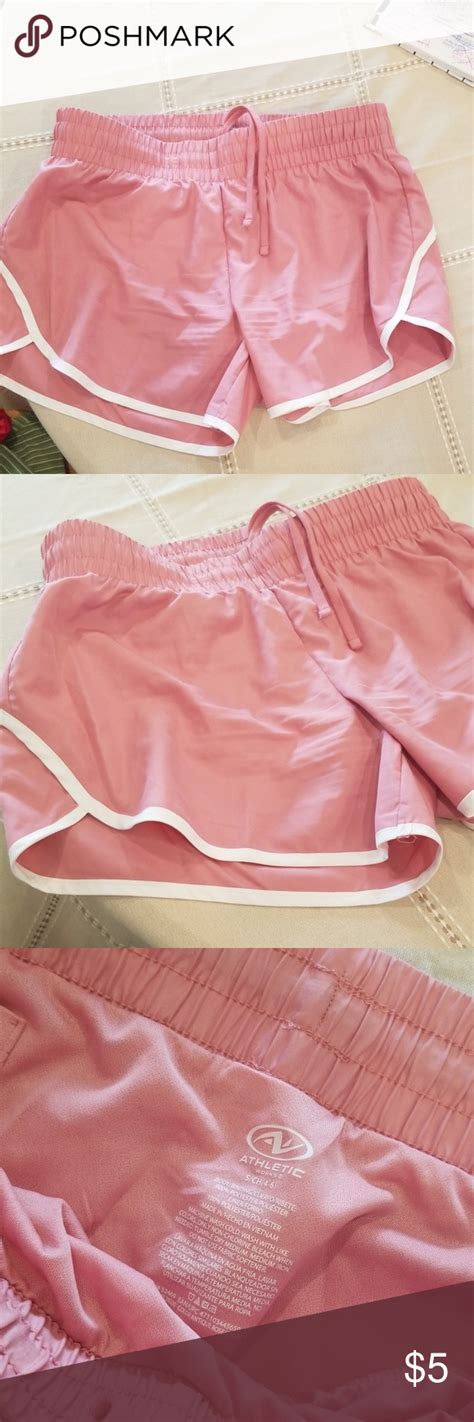 Womens Pink And White Athletic Shorts Pink Ladies Athletic Shorts