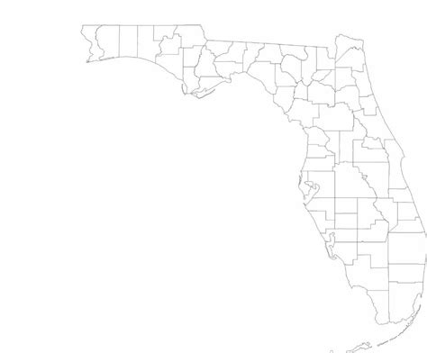 Outline Florida County Map Florida Map Us Florida State Map Images