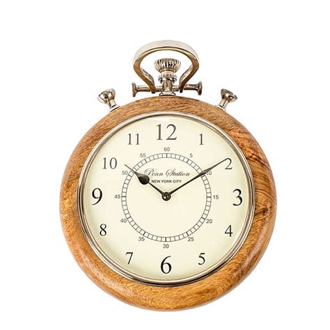 Privilege Natural Round Wooden Wall Clock 13x4x17 At Staples