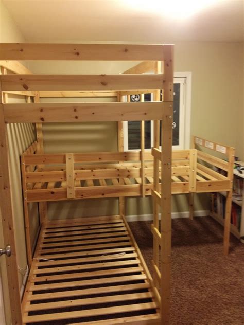This can be done by one person with some difficulty, but will take time. Triple Bunk Hack - Mydal Bunkbeds - IKEA Hackers - IKEA ...