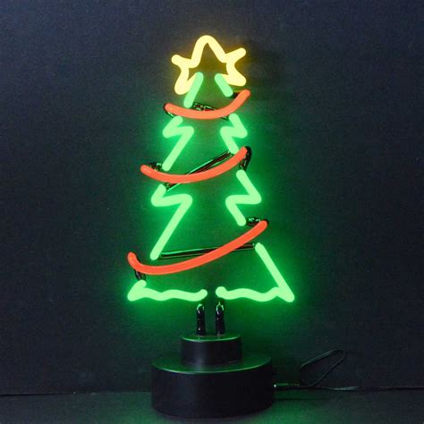 Christmas Tree With Garland Neon Sculpture Mancave Store