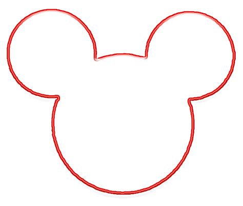 Download Clipart Bold And Modern Mickey Mouse Head Outline Clipart