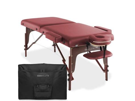 Saloniture Professional Portable Lightweight Bi Fold Memory Foam Massage Table With Reiki Panels