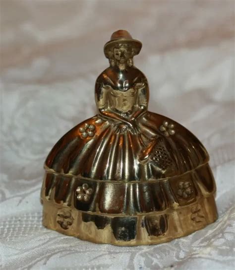 Vintage Solid Brass Dinner Bell Southern Belle Lady 4 Tea Bell 19 95 Picclick