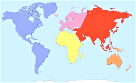 Actual Desfile Desnudo Mapa Planisferio Continentes Y Oceanos