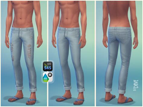 My Sims 4 Blog Low Rise Jeans For Males By Thesimguys