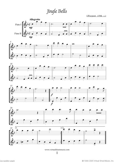 Free Sheet Music Traditional Christmas Carols For Flute Duet 2