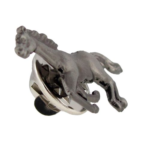 Horse Pin Antique Silver Pinmart