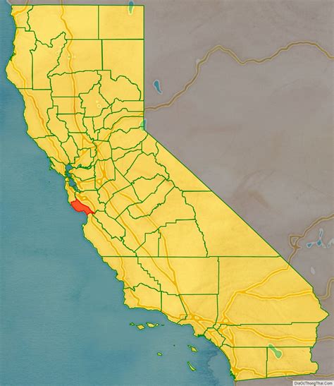 Map Of Santa Cruz County California