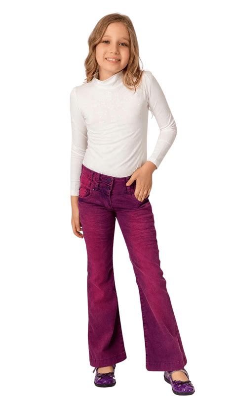 Incity Girls Tween 7 14 Years Green Purple Mid Rise Regular Fit Cotton Alaska Flare Dress Pants