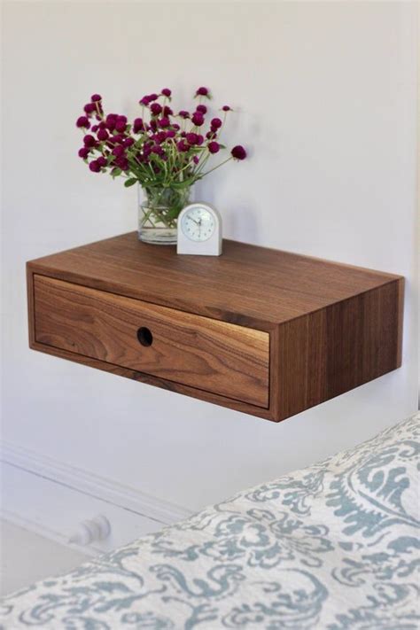 Black), please only use water and a mild dish soap to clean. Floating Nightstand with Drawer / Mid Century Modern ...