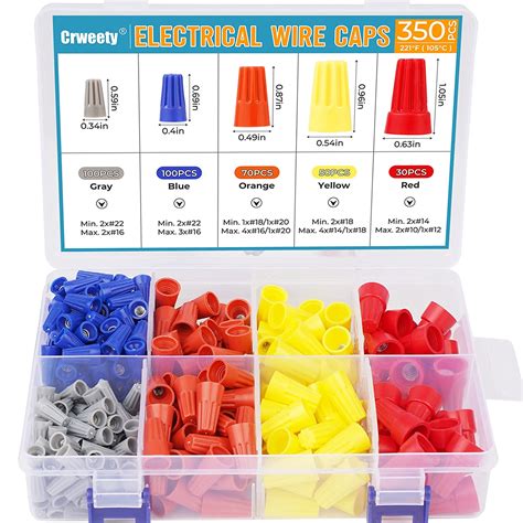 350pcs Electrical Wire Connectors Nuts Colorful Wire Caps Kit Twist