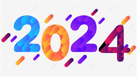 Gradien Warna Teks Tahun Baru 2024 Dua Ribu Dua Puluh Empat Tahun