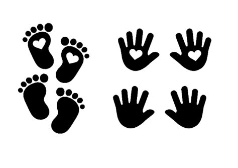 Baby Hands And Feet Digital Download Png Dxf Svg