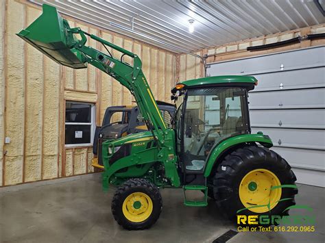 Low Hour John Deere 4052r Compact Cab Tractor And Self Leveling Loader