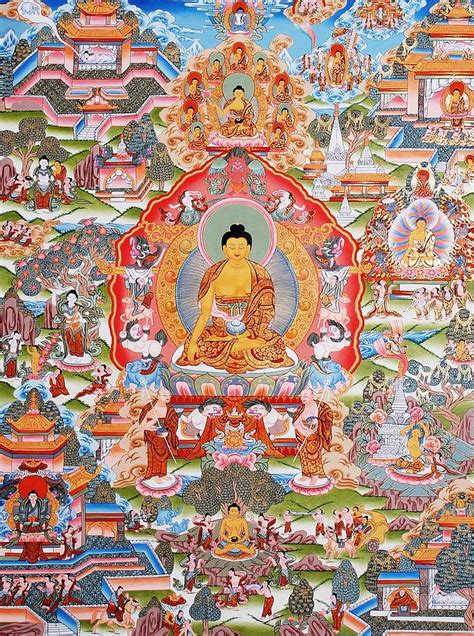 Life Of Buddha Thangka Art Painting By Ts