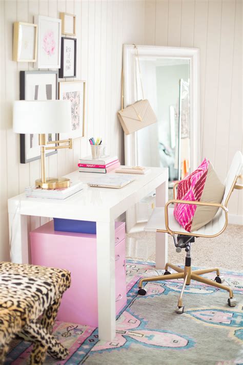 Blogger Office Girly Office Pink Office White And Gold