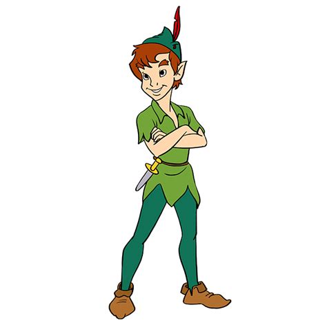 How to Draw Peter Pan - Really Easy Drawing Tutorial | Easy drawings, Peter pan drawing, Drawing ...