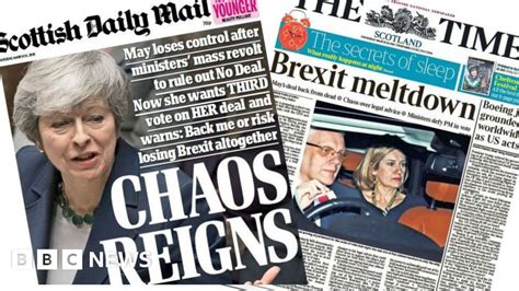 Scotlands Papers Chaos Reigns As Brexit Deal Is Back Bbc News