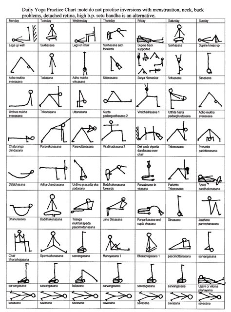 Free Printable Yoga Poses Chart Printable World Holiday