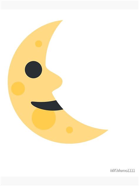 Last Quarter Moon Face Poster For Sale By Mkmemo1111 Redbubble