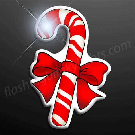 Light Up Candy Cane Christmas Led Pin Flashingblinkylights