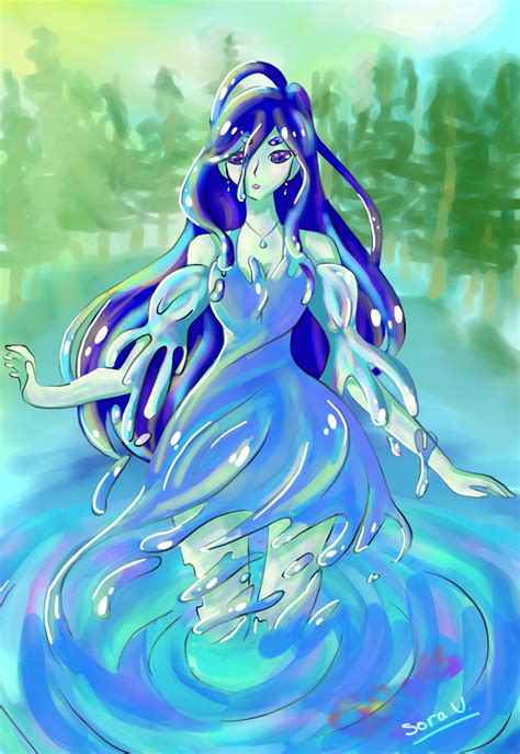Water Nymph Sora Uta A Beautiful Water Nymph Illustrations
