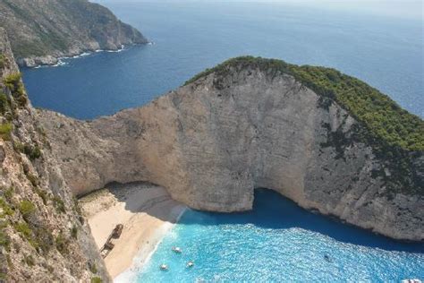 View From Above Picture Of Navagio Beach Shipwreck Beach