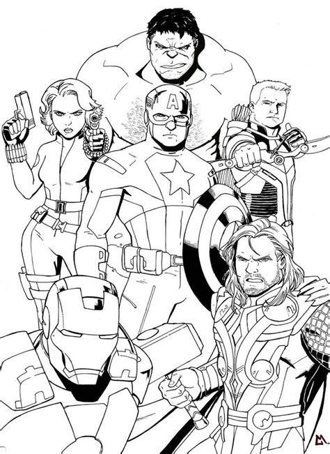 Line Art Comic Book Avengers Avengers Coloring Pages Superhero