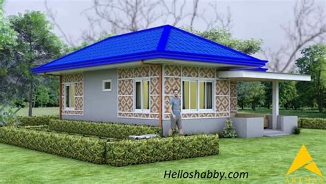 Simple Amakan House With 2 Bedrooms With Floor Plan 65 Sqm