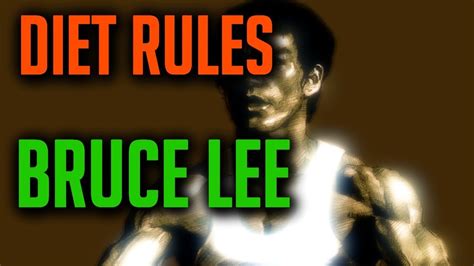 Bruce Lee Diet Rules Revealed With Sound Youtube