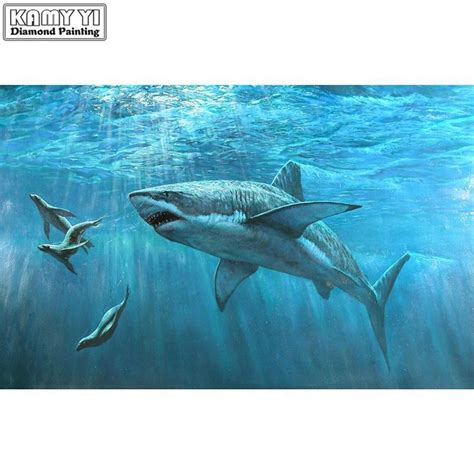5d Diamond Painting Shark And Seals Kit