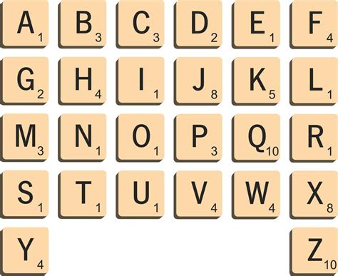 Vector Scrabble Alphabet Tiles Letters 12027063 Vector Art At Vecteezy