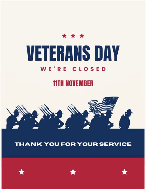 10 Free Veterans Day Closed Signs Printable 2023 The Joy Of Ts