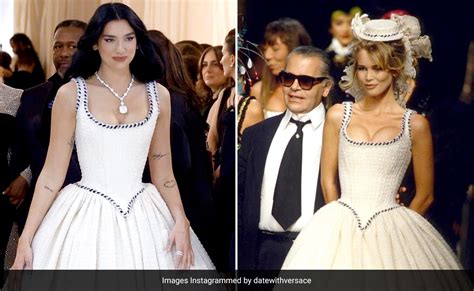 Met Gala 2023 Dua Lipa Recreated Claudia Schiffers Iconic Tweed Look From 1992 Dressed As A