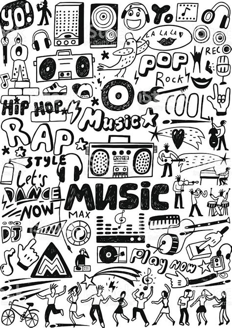 Music Notes Doodle Art