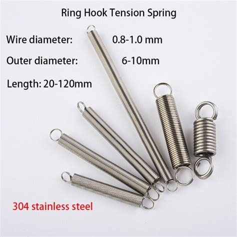 Wire Diameter 081mm 304 Stainless Steel Tension Spring Tension Spring