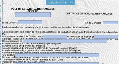 Certificats De Nationalité Française Le Recours Se Fera Directement