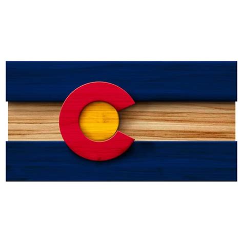 Wood Colorado Flag Etsy