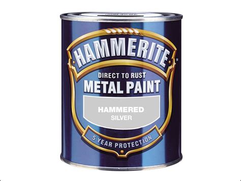 What kind of paint is hammered on wood? Hammerite Hammered Finish Silver Grey 250ml